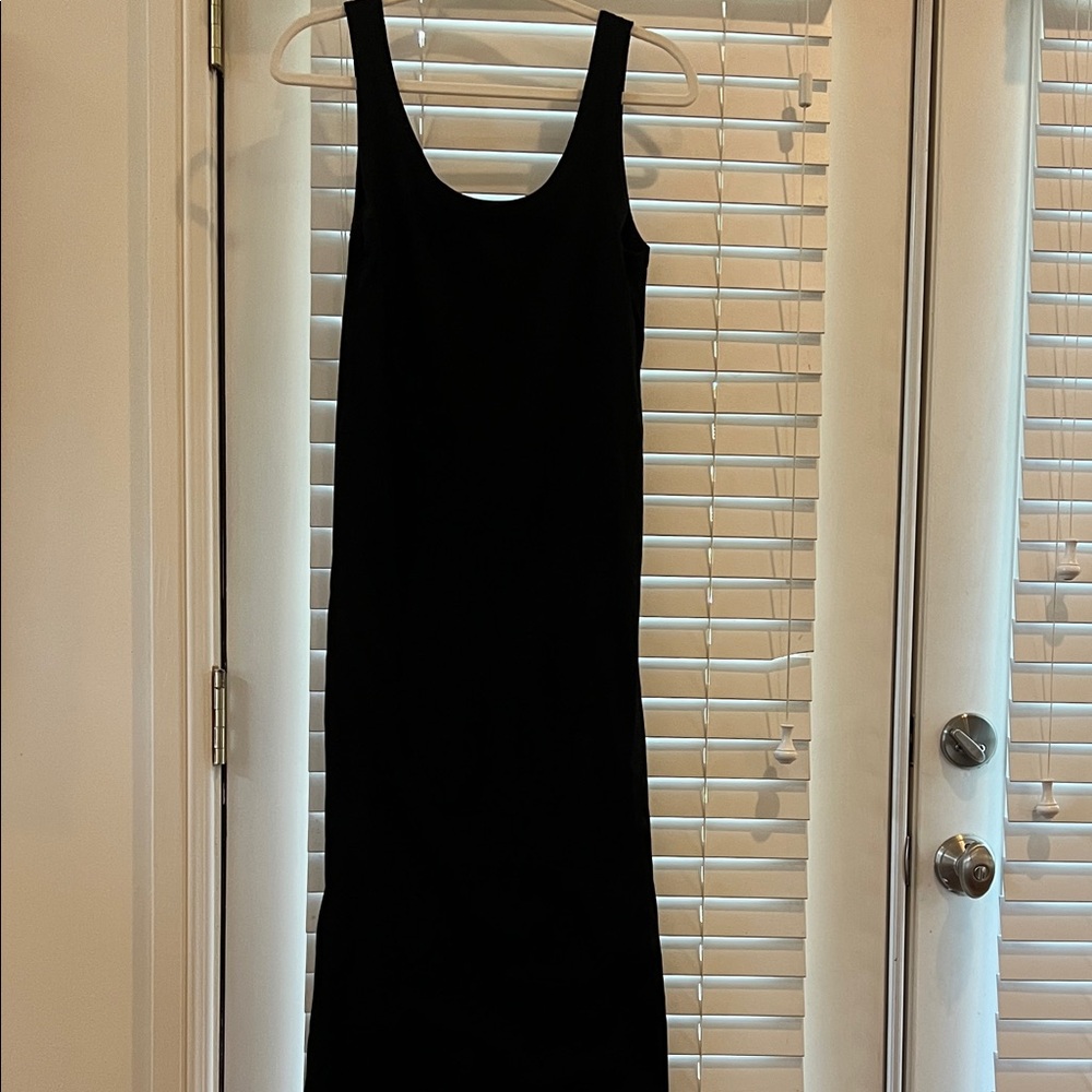 COS Black Scoop Neck Maxi Dress